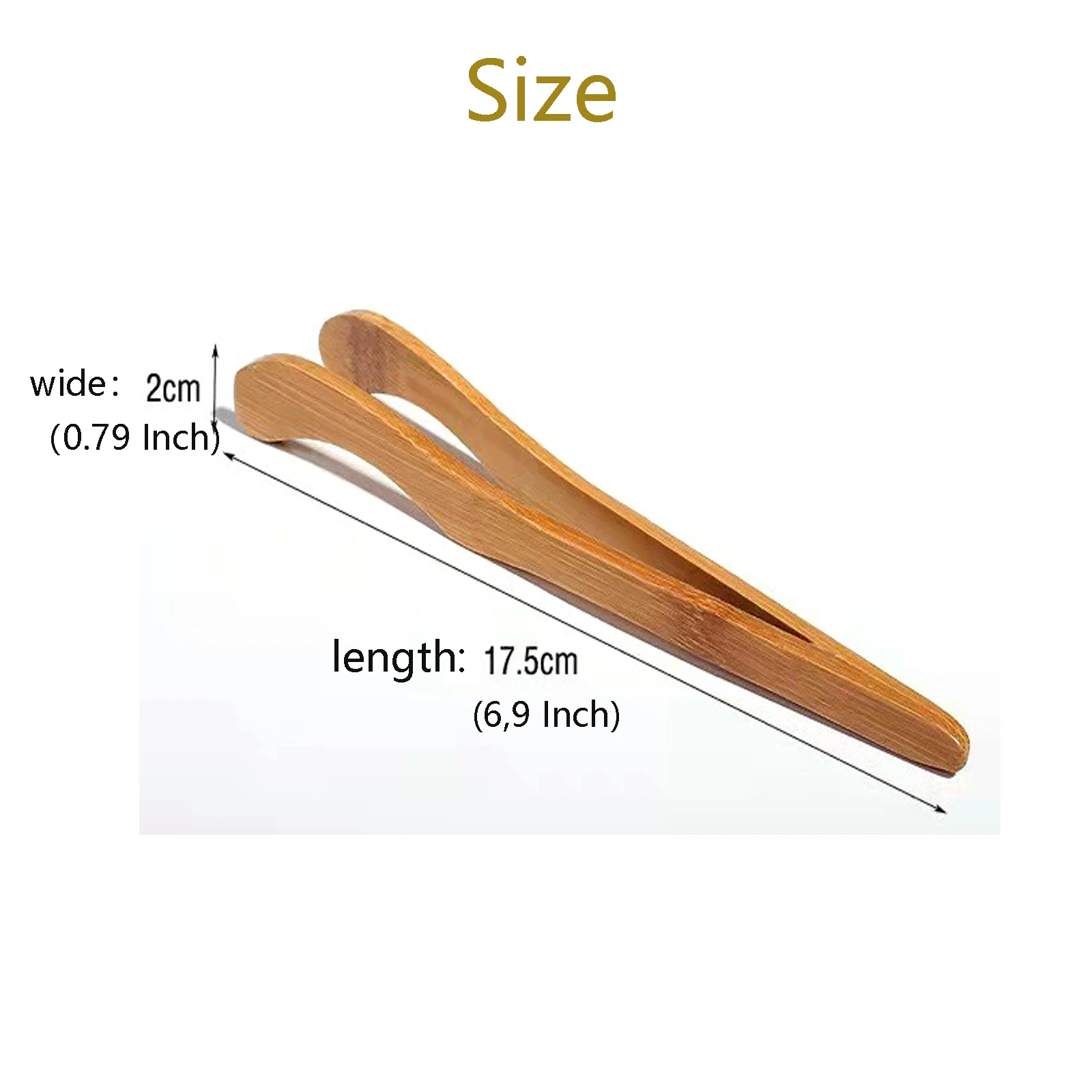 1PCS Bamboo Wooden Tea Clips Kitchen Food Tongs Salad Toast Tongs Tea Scoop for Loose Tea Ice Sugar Tea Bend Clip Teaware