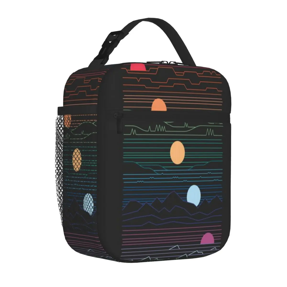 Hot Sale Many Lands Under One Sun Three Compartment Durable Lunch Bag Airport Travel Lightweight Lunch Bag