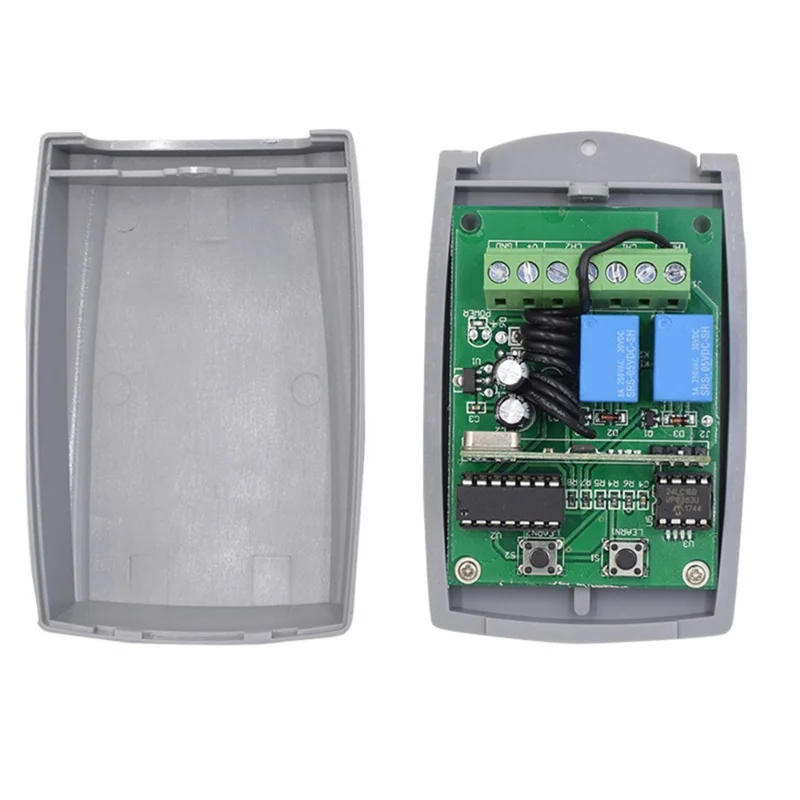 ABUO-télécommande universelle de porte de Garage 2 canaux 433Mhz télécommande, récepteur, remplacement d'antenne ouvre-porte 433Mhz