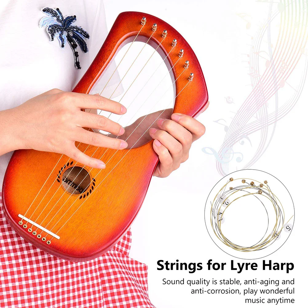 10 Pcs Strings User-friendly Lyre Affordable Parts Accessories Component Professional Durable Steel Replacement Strong