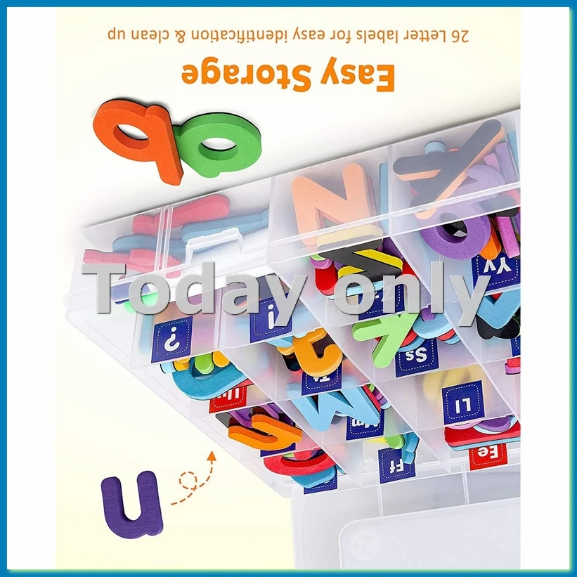 

Набор магнитных букв и цифр, 244 шт., магниты на холодильник с верхними буквами алфавита из пенопласта ABC 123, развивающий набор игрушек-A32R