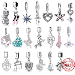 Witch Broom Charming Perfume Makeup Nail Polish 925 Sterling Silver Beads Fit Original Charm Bracelets Silver Jewelry DIY