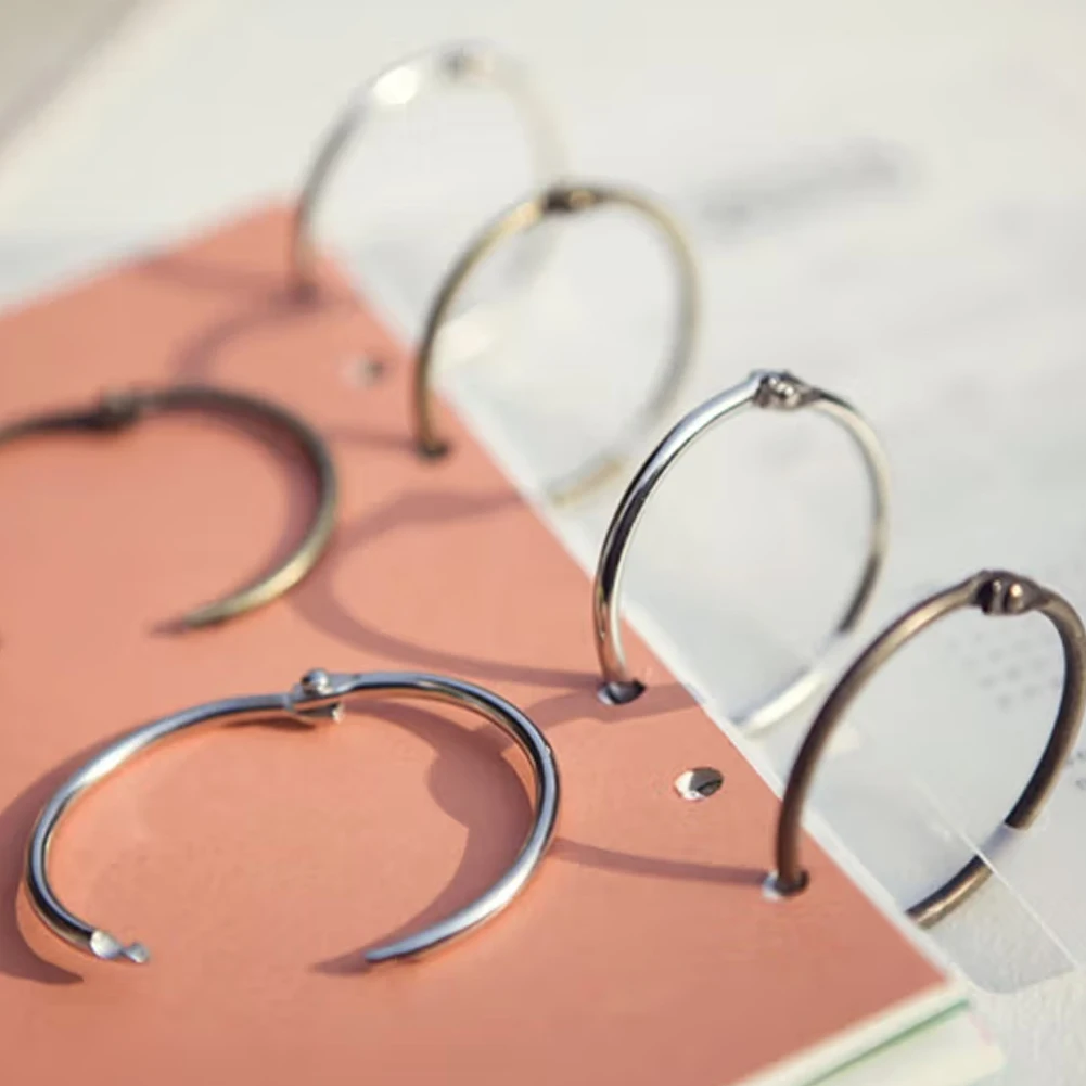 60pcs Round Circle 3 Sizes DIY Craft Book Reusable Flexible Scrapbook Loose Leaf School Office Binder Ring Notebook Cards