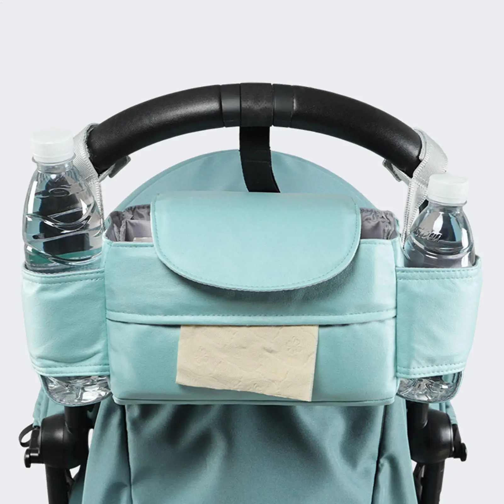 Stroller Caddy Waterproof Adjustable Straps Large Portable Stroller Handle Bag for Travel Walking Picnic Barbecue Outdoor