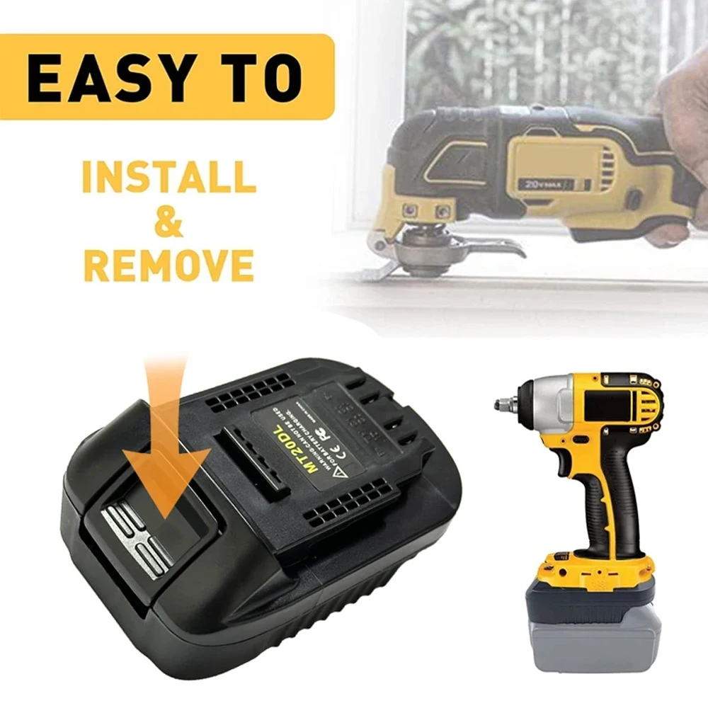Adaptador de batería MT20DL Makita 18V a Dewalt 20V - imagen 3