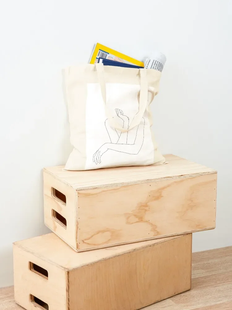 Folded arms line drawing - Anna Tote Bag Women bags Canvas bag for women custom canvas bag tote screen