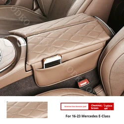 For 16-23 Mercedes E-Class Central Control Armrest Box Leather Protective Sleeve Armrest Box Cushion Heightener Central Box