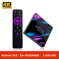 H96 Max Smart TV Box Android 10 RK3318 4GB 64GB USB3.0 1080P H.265  Google Voice Assitant Youtube 4K Smart TVbox 10.0 H96max