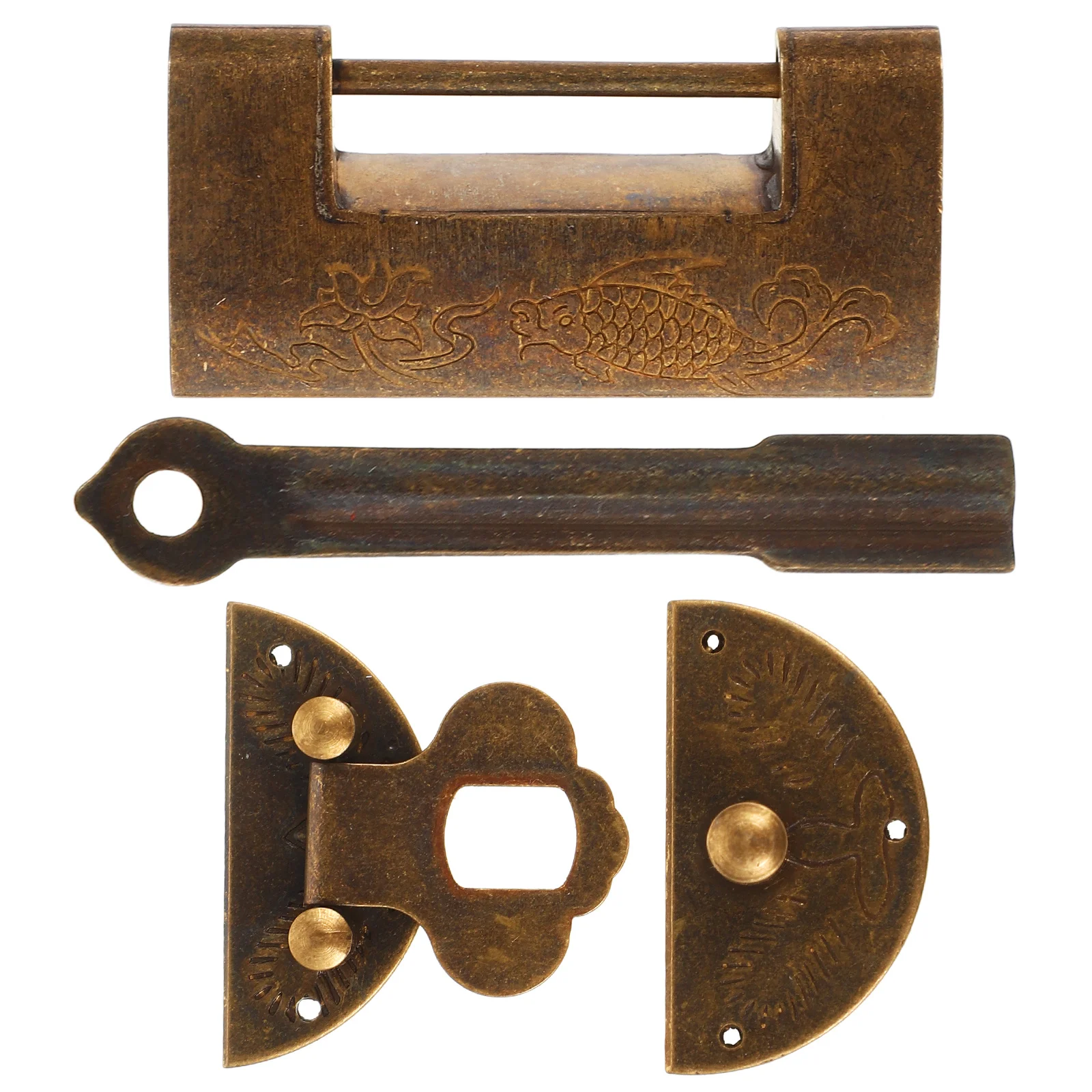 

1Set Secure Brass Hasp Buckle Enhanced Durability Furniture Small Latch Hasp Exquisite Detail Aesthetic Design