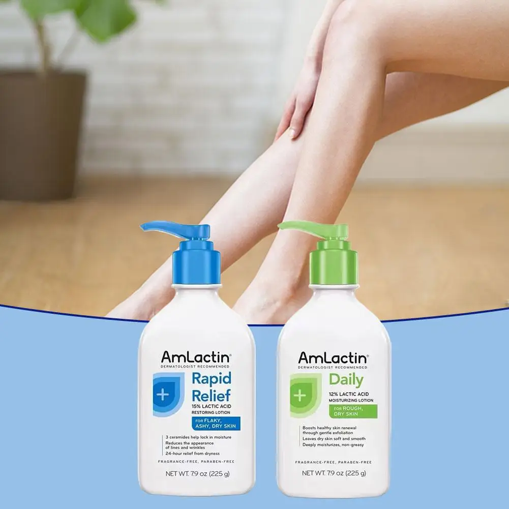 Loção Corporal Hidratante e Reparadora Amlactin 225g: Alivia a Pele Escamosa, Nutre, Melhora a Pele Seca, Hidratação Rápida e Calmante