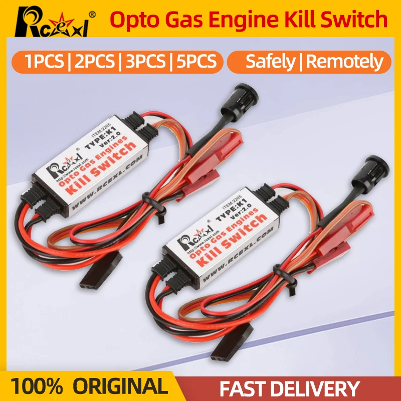 1/2/3/5PCS Rcexl Opto Gas Engine Kill Switch V2.0 For RC Gasoline Motor Plane Fixed Wing Airplane Ignition Cut Off Version 2.0