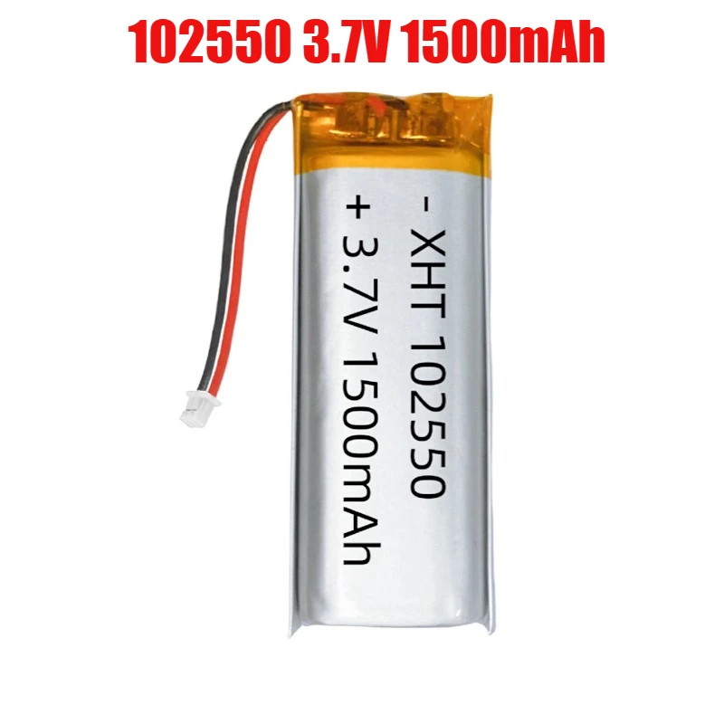 

1-4pcs 102550 1500mAh Li Po Battery 3.7V Polymer Lithium Batteries Plug Ph2.0 for Beauty Equipment Massager Toys Recorder