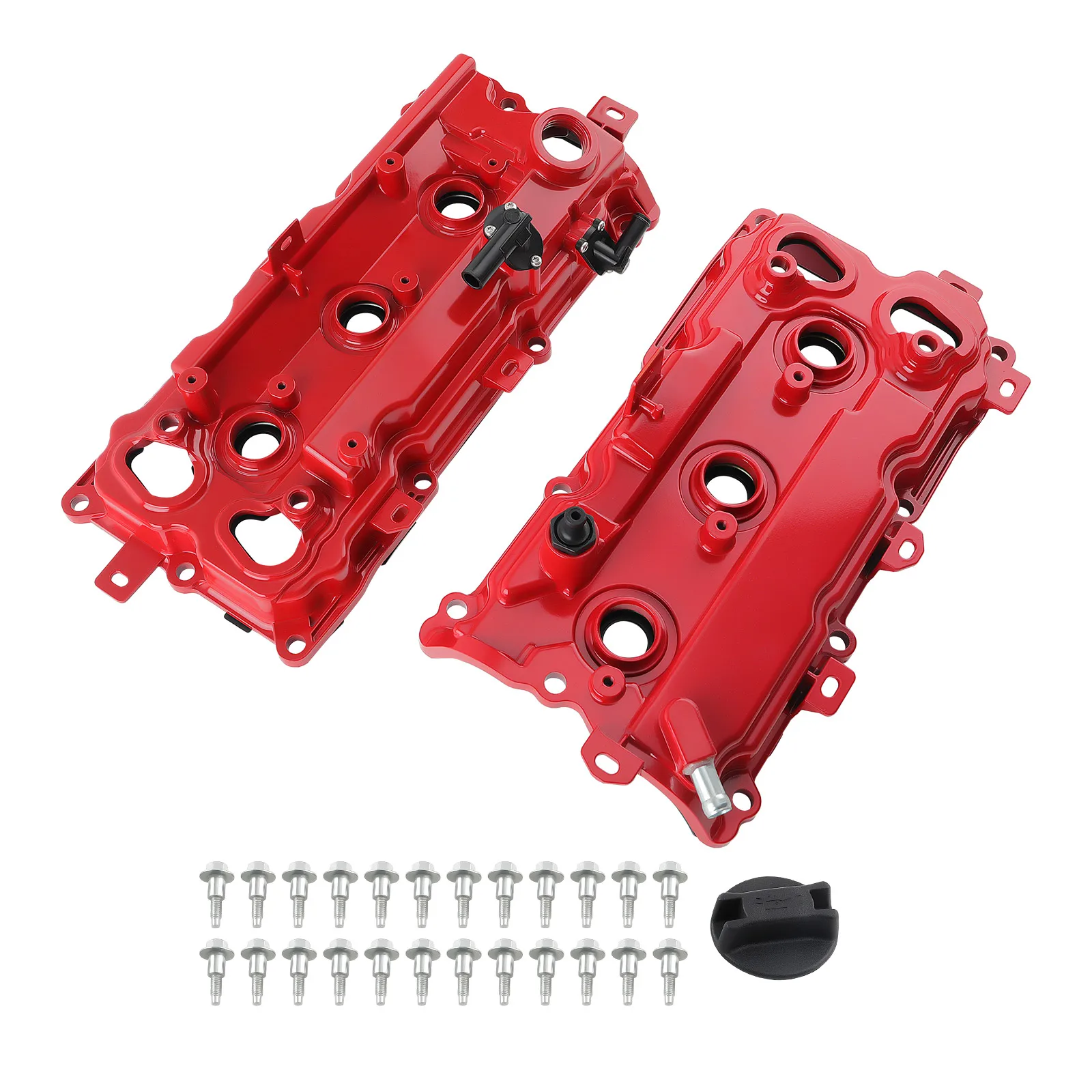 2pcs Aluminum Valve Cover w/ Gasket for Nissan Altima Murano QX60 3.5L 2015-2018 13264-9N00A 13264-9N00B