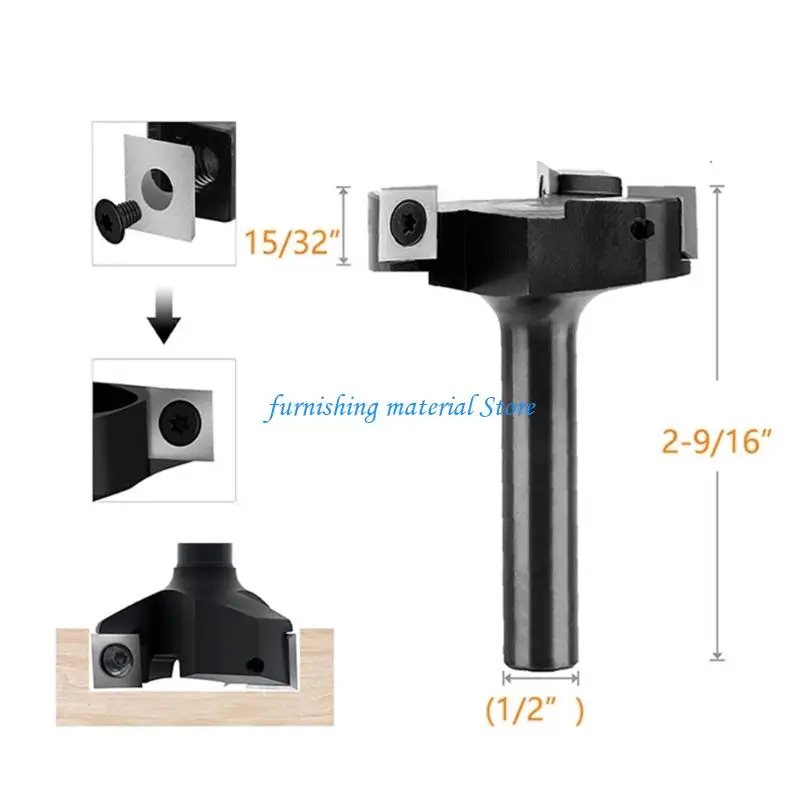 

Y5GD Economical Spoilboard Surfacing Router Bit 1/2In Shank 3Teeth Design