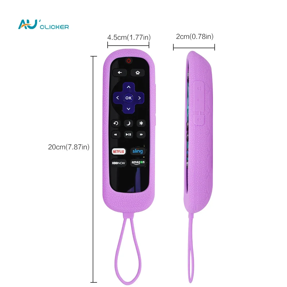 Roku Remote Case for TCL Roku TV Steaming Stick Express Silicone Protective Replacement Skin Glow in the Dark