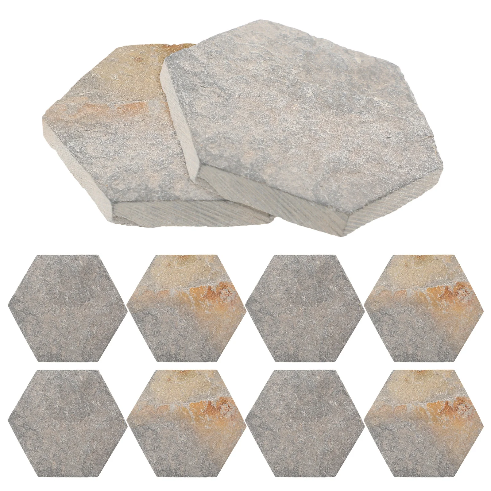 

10Pcs Natural Rock for Aquarium Decoration Brick Landscape Turtle Basking Platform Reptile Terrarium Hides and Caves Fish