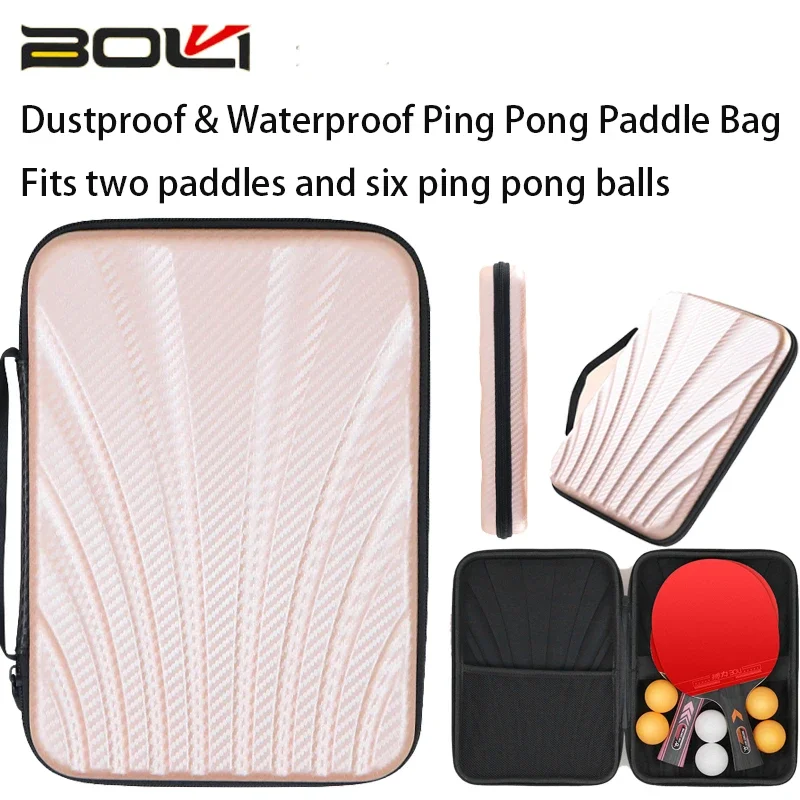 

Professional Table Tennis Racket Case - Waterproof & Dustproof Hard Shell Storage with Shockproof Protection Ing Pong Paddle Bag