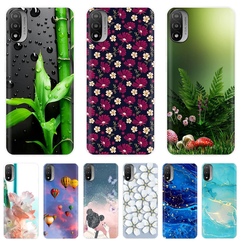 For Motorola Moto E20 Cover E40 E30 Case Daisy Shockproof Phone Case For Moto E30 MotoE20 E 40 Silicone Back Cover Bumper Fundas