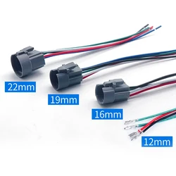 12mm 16mm19mm 22mm metal button matching socket connector terminal socket connector connection wire seat Illuminated button