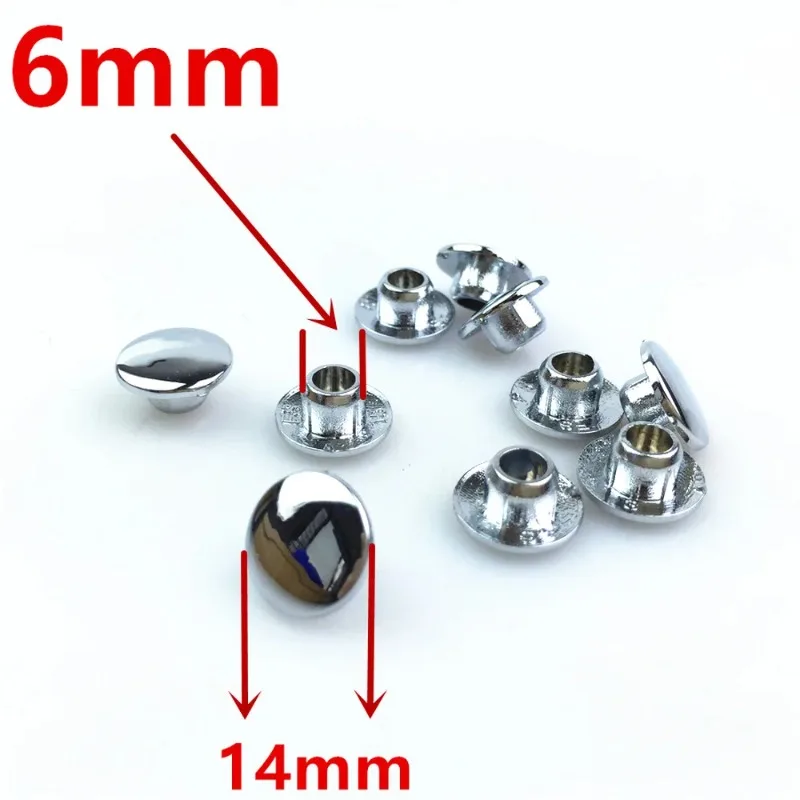 7pcs 6/ 5/ 8mm for CB400 2/3/4/5 Generation Rear Armrest Handle Head Handle Screw Cover Plug Screw Cap Silver Plastic Cover