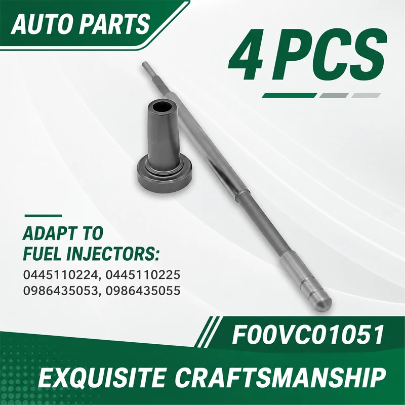 Fuel Injector Control Valve Assembly 【F00VC01051】 4PCS Is Suitable For Fuel Injectors: 0445110181 0445110182 0445110199 -LF2642-