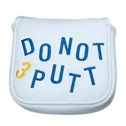 Funny PU Leather Embroidered Golf Putter Cover - Premium Golf Club Protector |Essential Golf Accessories for Men&Women with Prem