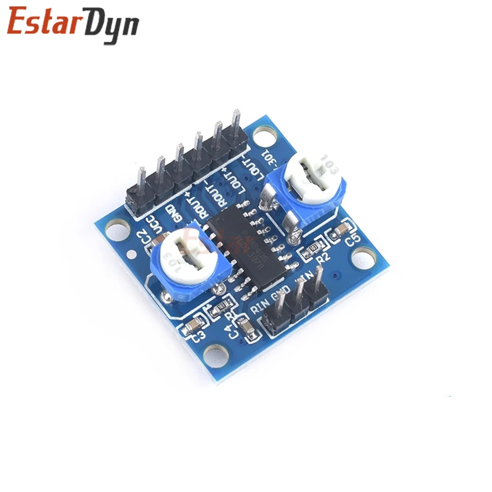 PAM8406 Class D Amplifier Board 5W+5W Stereo Audio Module with Volume Control for DIY Speaker, Portable Sound Box
