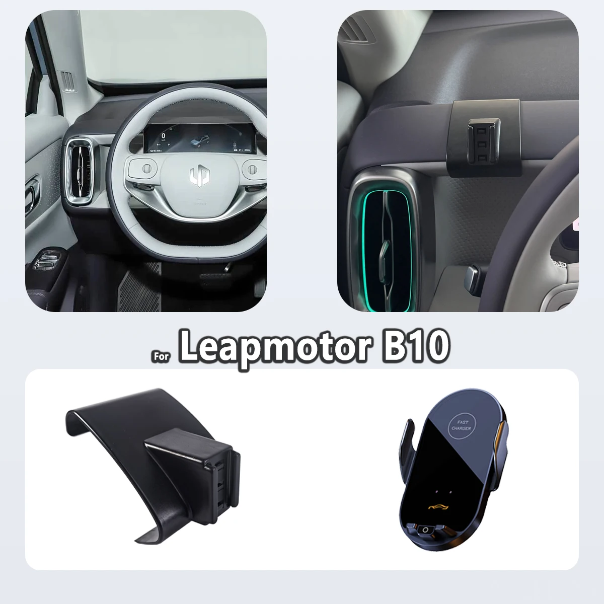 Suporte de Telefone Especial para Leapmotor B10 2025 2026, Suporte Magnético para Carro com Base Invisível e Sensor Inteligente, Acessórios para Carro