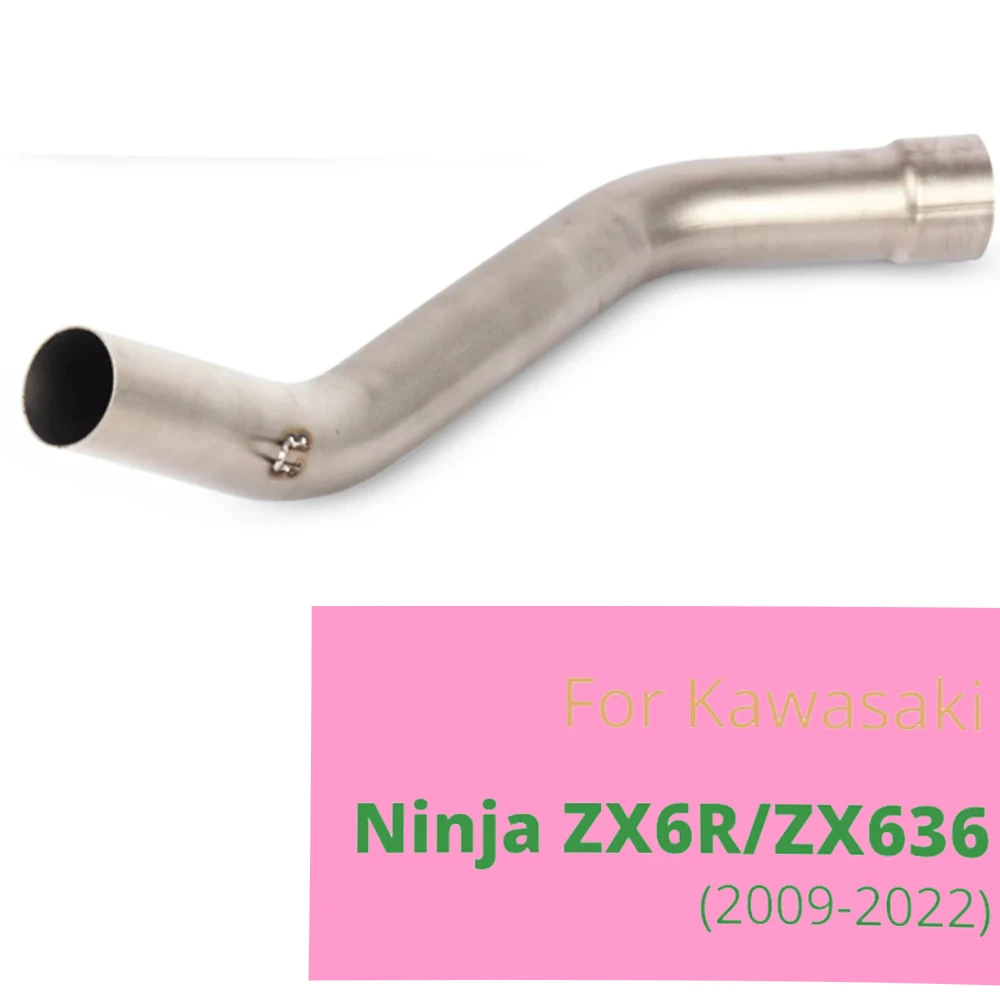

For Kawasaki Ninja ZX6R Motorcycle Exhaust Pipe Connection Link Tube Middle Mid Link Connector Section 2009 to 2019