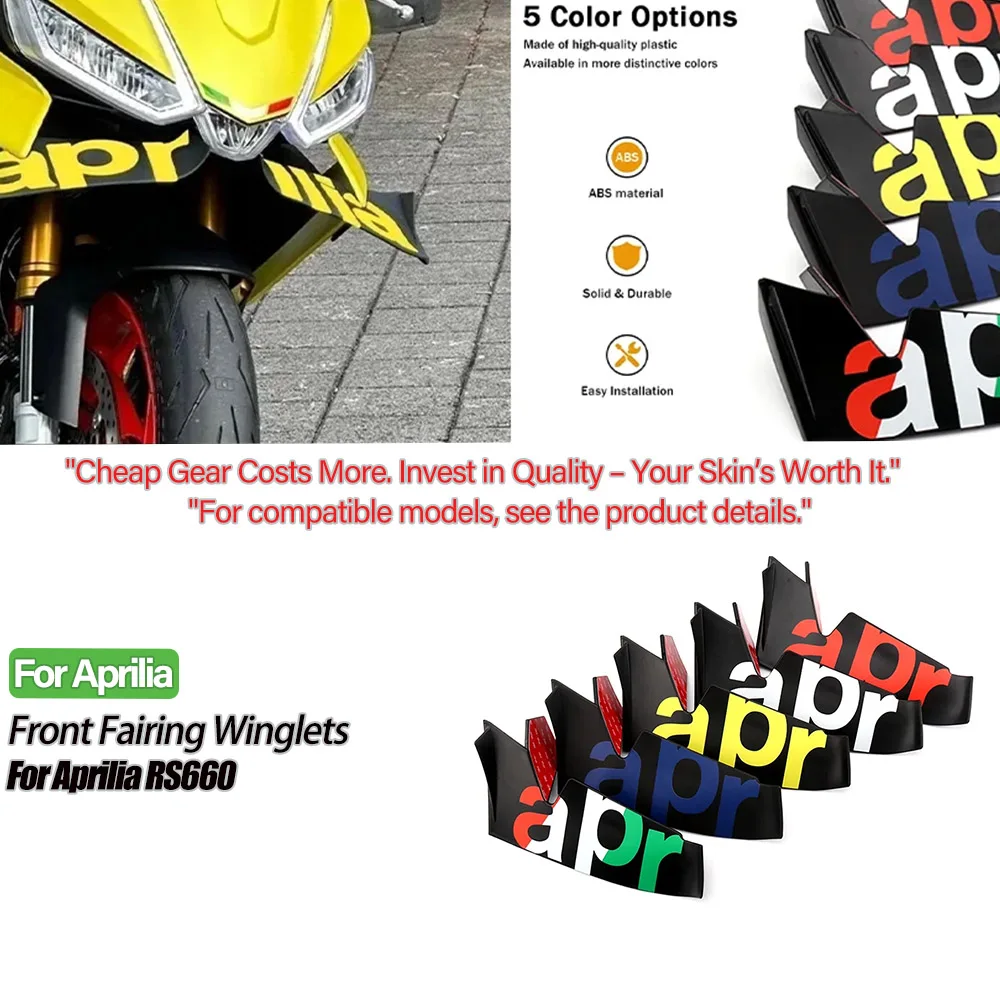 

New Naked Front Spoiler Winglet Aerodynamic Wing Kit Spoiler Motorcycle Accessories For Aprilia RS660 RS 660 rs660 rs 660