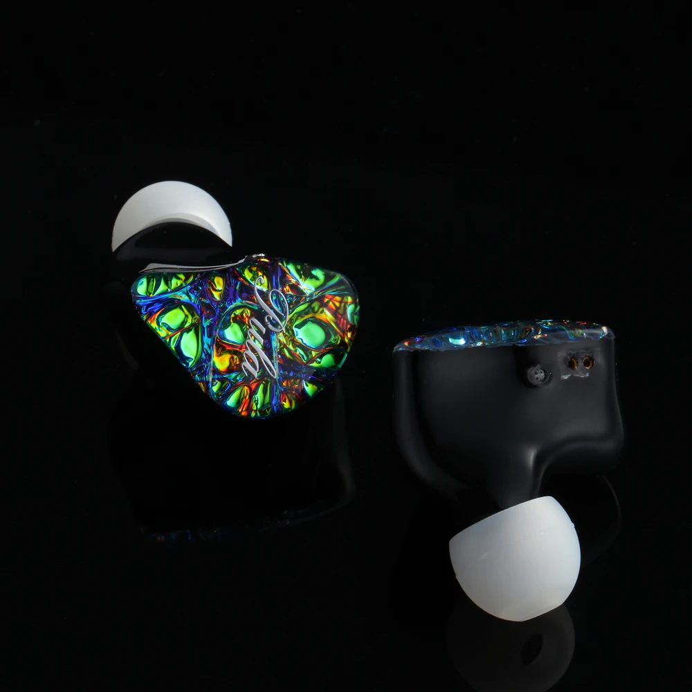 PULA PA02 earphone teknologi hibrida, Headphone pemantauan panggung earbud Hifi dalam telinga Resin kustom buatan tangan 1DD + 4BA