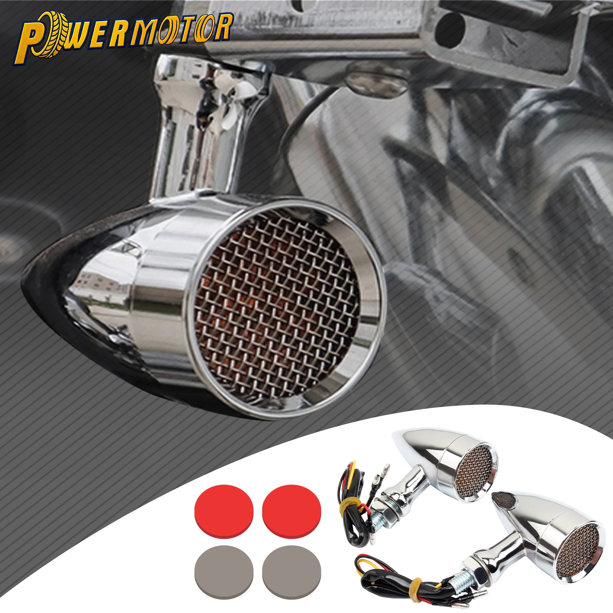 

Motorcycle Turn Signal Mini Bullet Flashing Indicator Light for Harley Honda Yamaha BMW Kawasaki Universal Modified Accessories