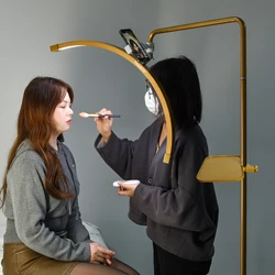 Fosoto Multifunctional Half Moon Lamp Video Ring Lash Light For Beauty Facials Salon Tatoo Live Stream Photography Photo TikTok