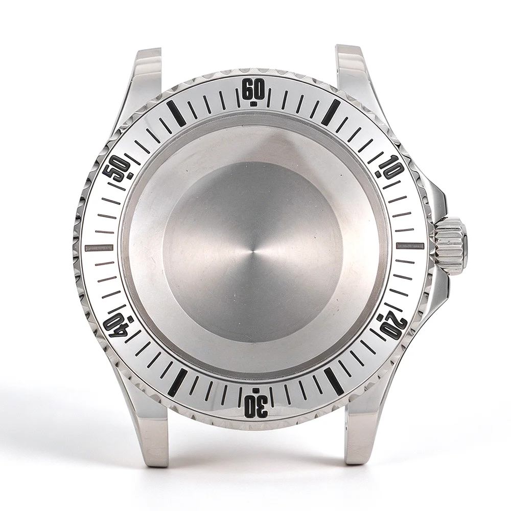 

For NH35 42mm Watch Case Silver Fit 30.5mm Dial for NH35 Series Automatic Movement Screw Sapphire 316L Mod Part
