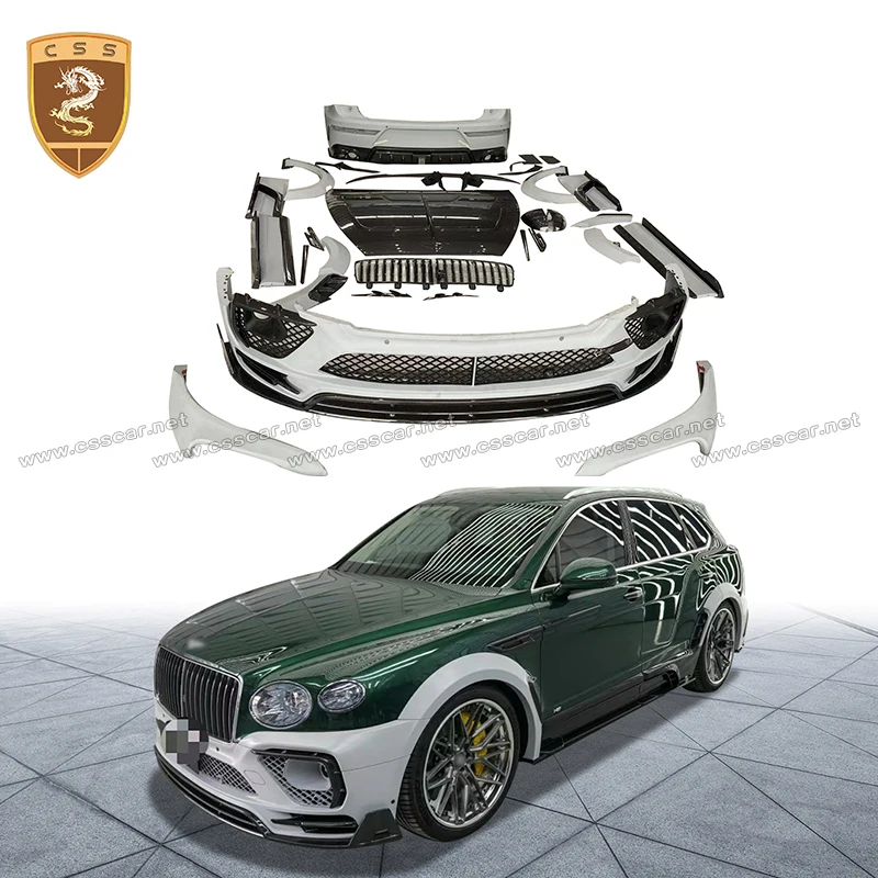 For Bentley Bentayga 2020-2022 MSY Style Front Bumper Rear Diffuser Spoiler Side Mirror Cover Engine Hood Wheelbrow Bodykits