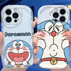 Lovely Doraemon Phone Case for iPhone 15 14 Pro Max 13 12 Mini 11 XS X XR 8 7 6 6S Plus SE 2022 2020 Soft Silicone Cover Funda