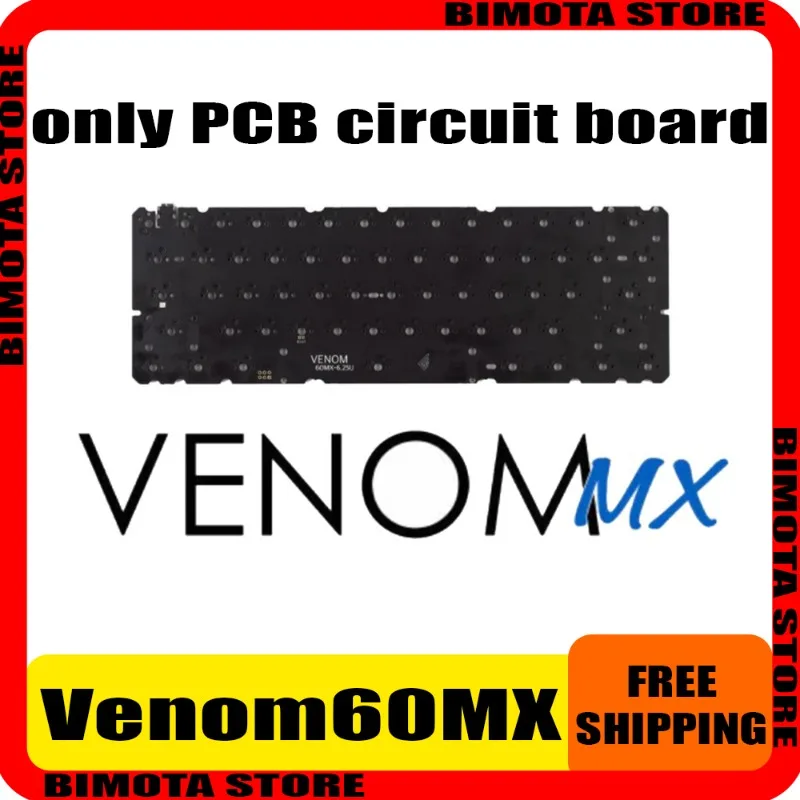 

Geonworks Venom 60MX Mechanical Keyboard Plate 8K Main Control Chip Gaming Keyboard PCB Circuit Board Support Oring Structure