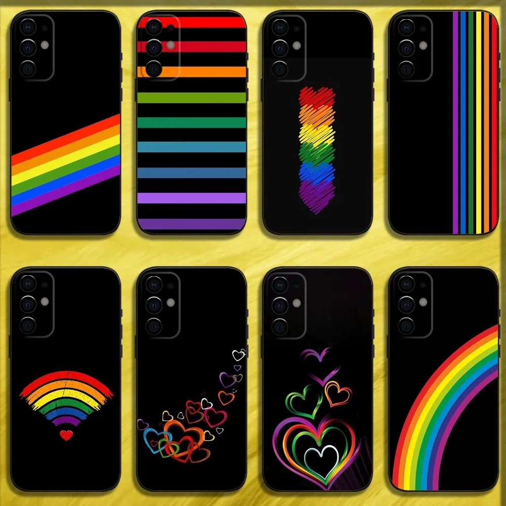 

Gay Lesbian LGBT Rainbow Phone Case For Samsung S24,S21,S22,S23,S30,Ultra,S20,Plus,Fe,Lite,Note,10,9,5G Black Soft Cover