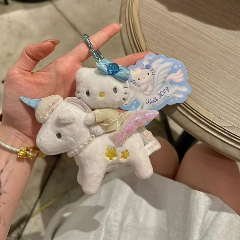 

Sanrio ‌ ‌ Hello Kitty новый ангел-единорог милый мультяшный плюшевый кукла кулон брелок сумка кулон праздничный подарок для детей и девочек