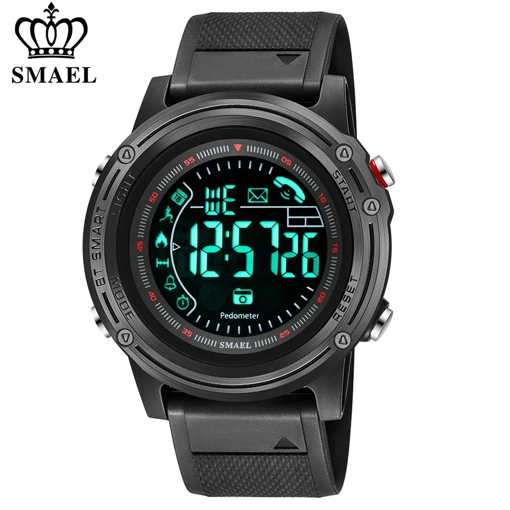 

SMAEL New Sports Digital Watch Men Top Luxury Brand Bluetooth Waterproof Military Clock Mens Calorie Phone Reminding Wristwatch