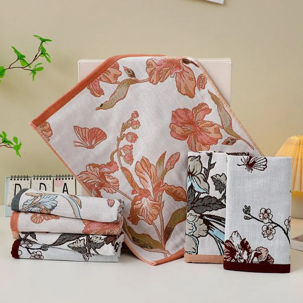 New 34x40cm Large Hand Towel 4 Layer Cotton Gauze Decorative Kitchen Towel Quick Dry Bathroom Handkerchief Home Restaurant