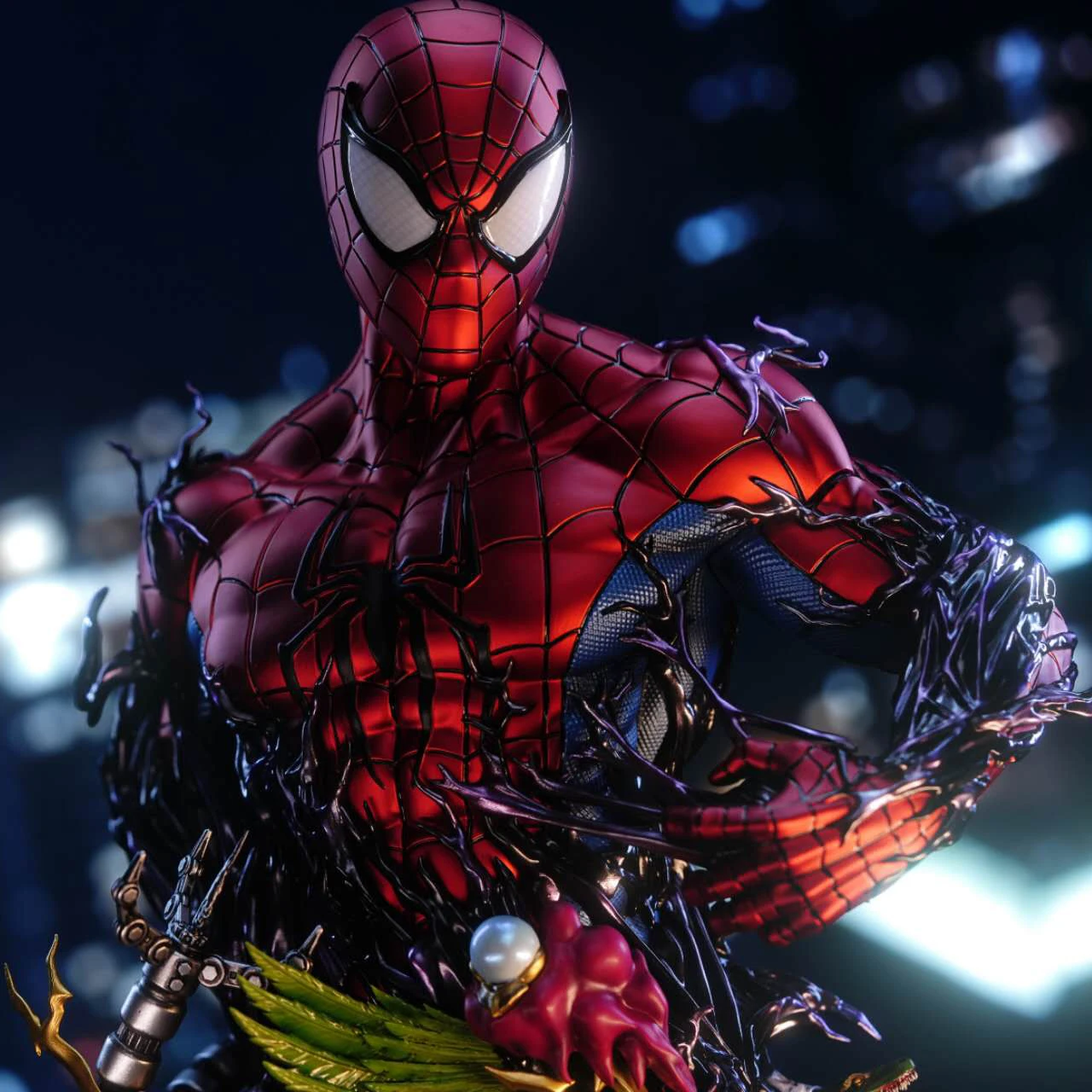 

30cm Spider Man Figurine Bust Large Desktop Ornament Spiderman Models Toys Collect Xmas Festival Gift Spiderman Heroes Figures