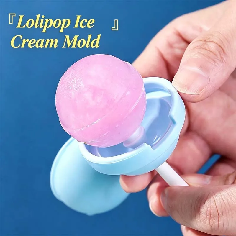 Creative Lollipop Ice Cream Popsicle Mold Food Grade Baby Food Freezing Tray Household Ice Cube Tray DIY Ice Cream Mold