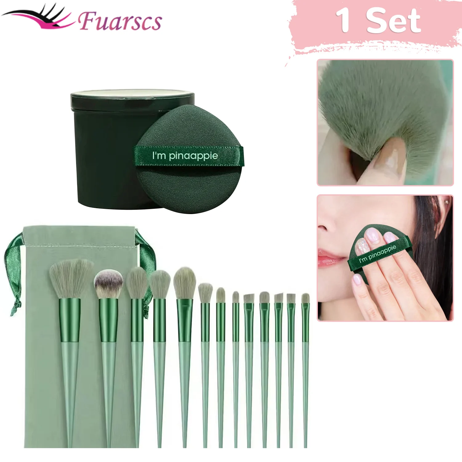 20PCS Four Seasons Makeup Brush Set Soft Blush Brush Dopamine Portable Full Set of Makeup Tools For Repair Eye Shadow Eye Makeup