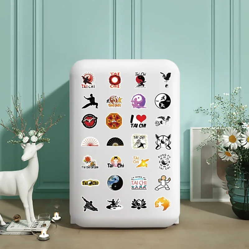 50 قطعة شخصية كرتونية تاي تشي كونغ فو ملصقات زخرفية جرافيتي إبداعية #5
