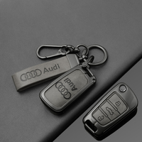 Zinc Alloy Leather Car Remote Key Case Cover Keychain For Audi A1 A3 8P A4 A5 A6 C7 A7 S3 S7 S8 R8 Q2 Q3 Q5 Q7 Q8 SQ5 TT RS3 RS6