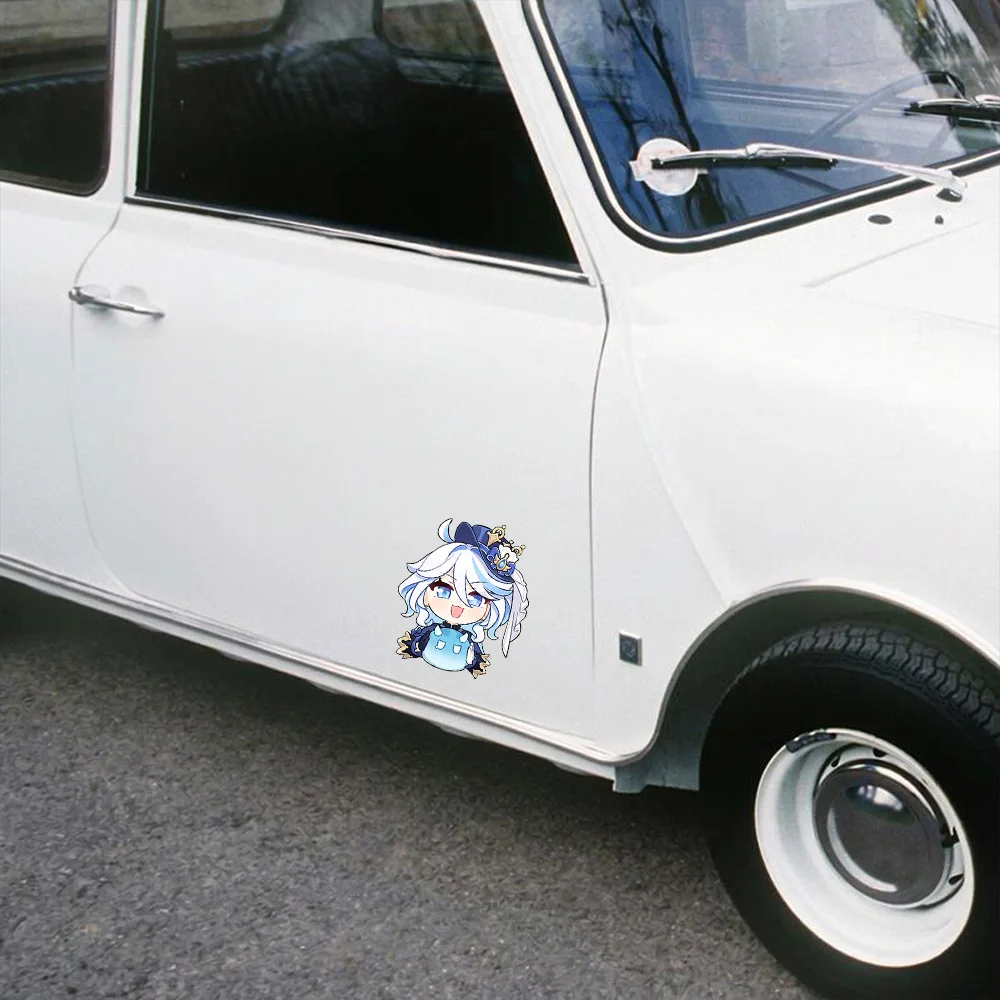 Anime Furina Sticker Genshin Impact Gaming Decal Kawaii Girl Car Moto Laptop High Quality and Durable Exterior Decor Accessories