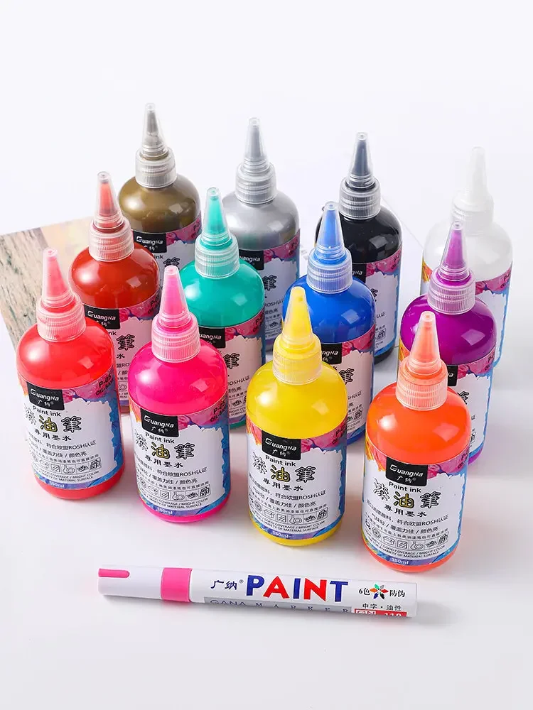 150ML Large Capacity Paint Pen Ink Refills Water Based Paint Additives Compatible with Most Paint Pens Gold Silver  Available