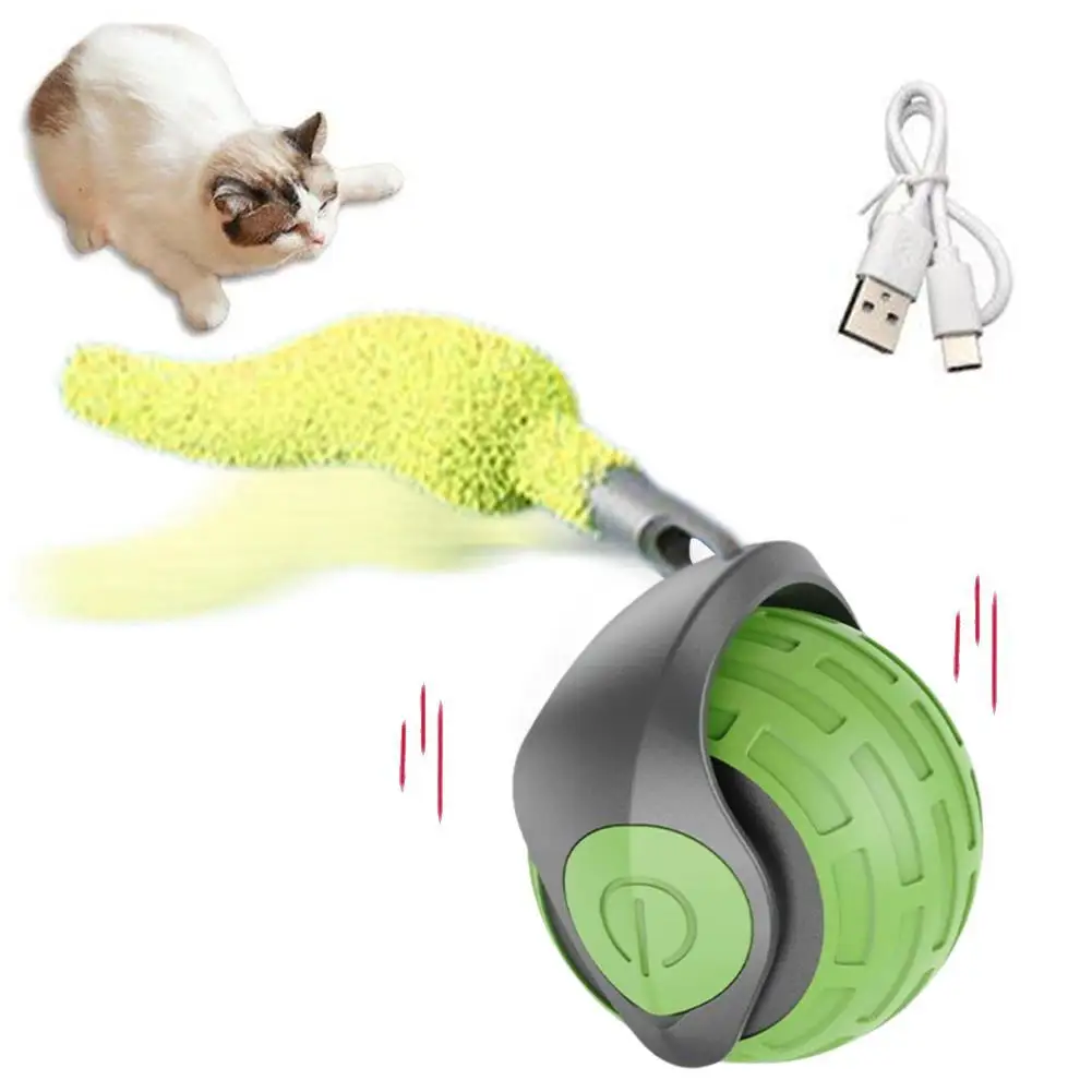Intelligenter Katzenspielball, automatisch interagierender elektrischer Rollball für Haustiere, USB-aufladbarer, beweglicher, springender Ball für Kätzchen, Geburtstagsgeschenk – Detail 18