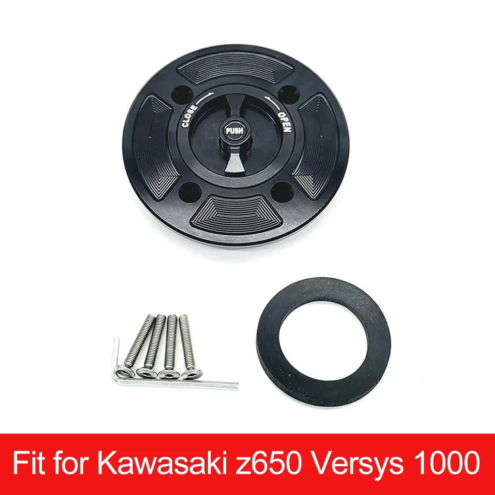 Tampa do tanque de combustível cnc para kawasaki z400 2019-2020 z650 z900 2017-2019 ninja 650 2017-2019 nina400 2018-2020